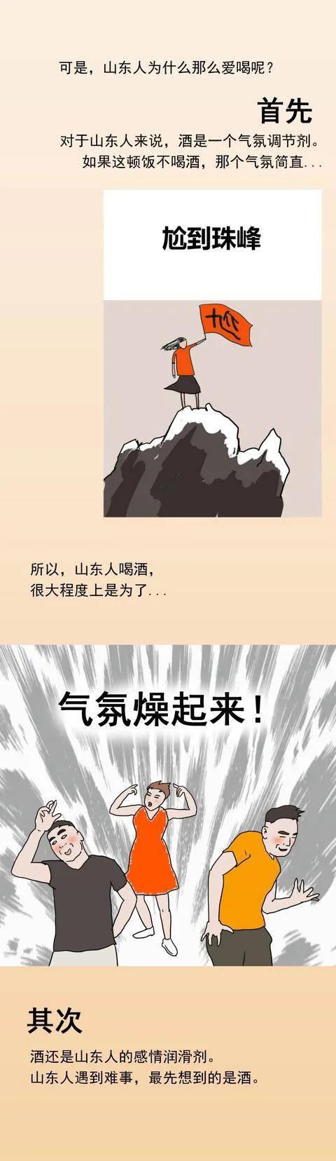 中国喝酒鄙视链，站在顶端的山东人到底多能喝？（漫画）